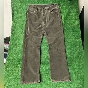 Scott Barber Corduroy 5 Pocket Pants Mens 36x32  Straight Fit Olive Green